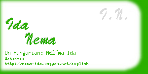 ida nema business card